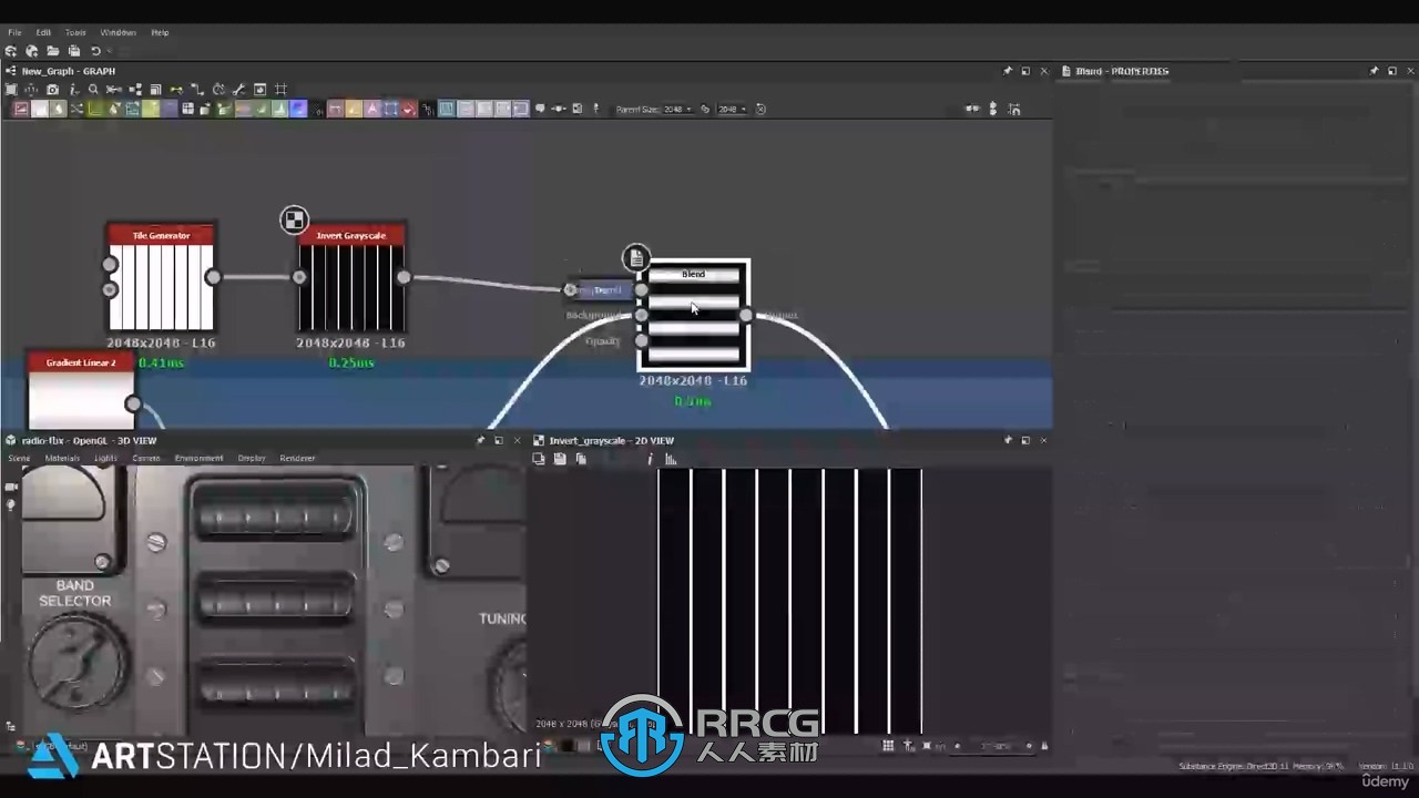 Substance Designer程序化无线电收音机纹理制作视频教程