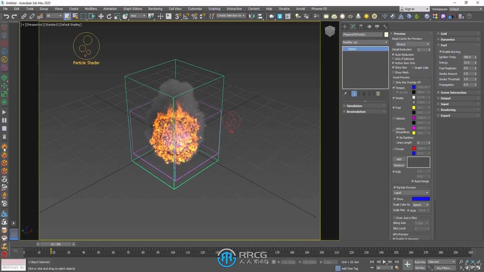 3dsmax与Phoenix FD火焰烟雾VFX视效制作视频教程