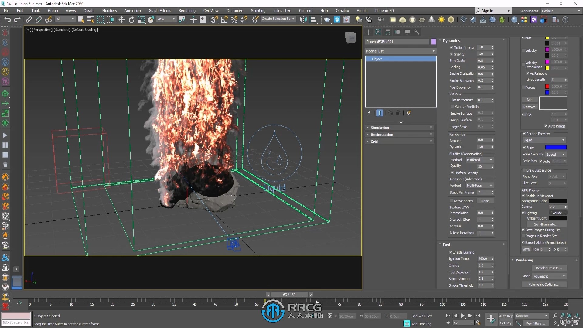 3dsmax与Phoenix FD火焰烟雾VFX视效制作视频教程