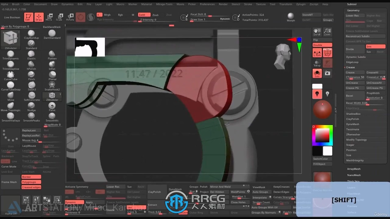 ZBrush迷你游戏左轮手枪模型制作流程视频教程