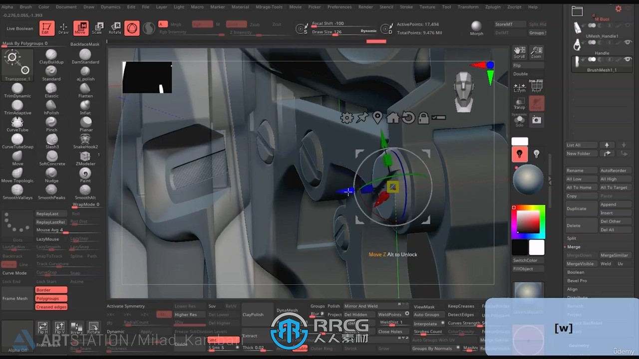 ZBrush迷你游戏左轮手枪模型制作流程视频教程