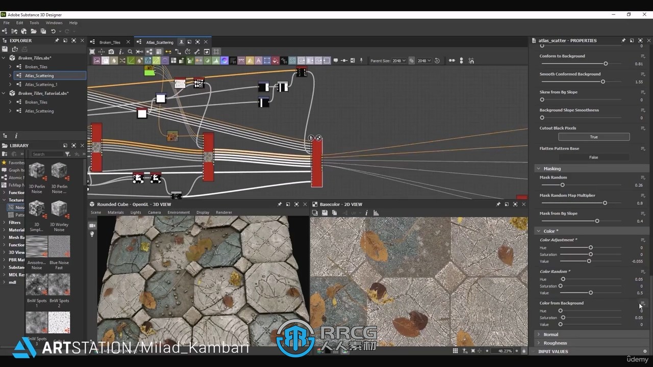 Substance Designer破的瓷砖材质实例制作流程视频教程