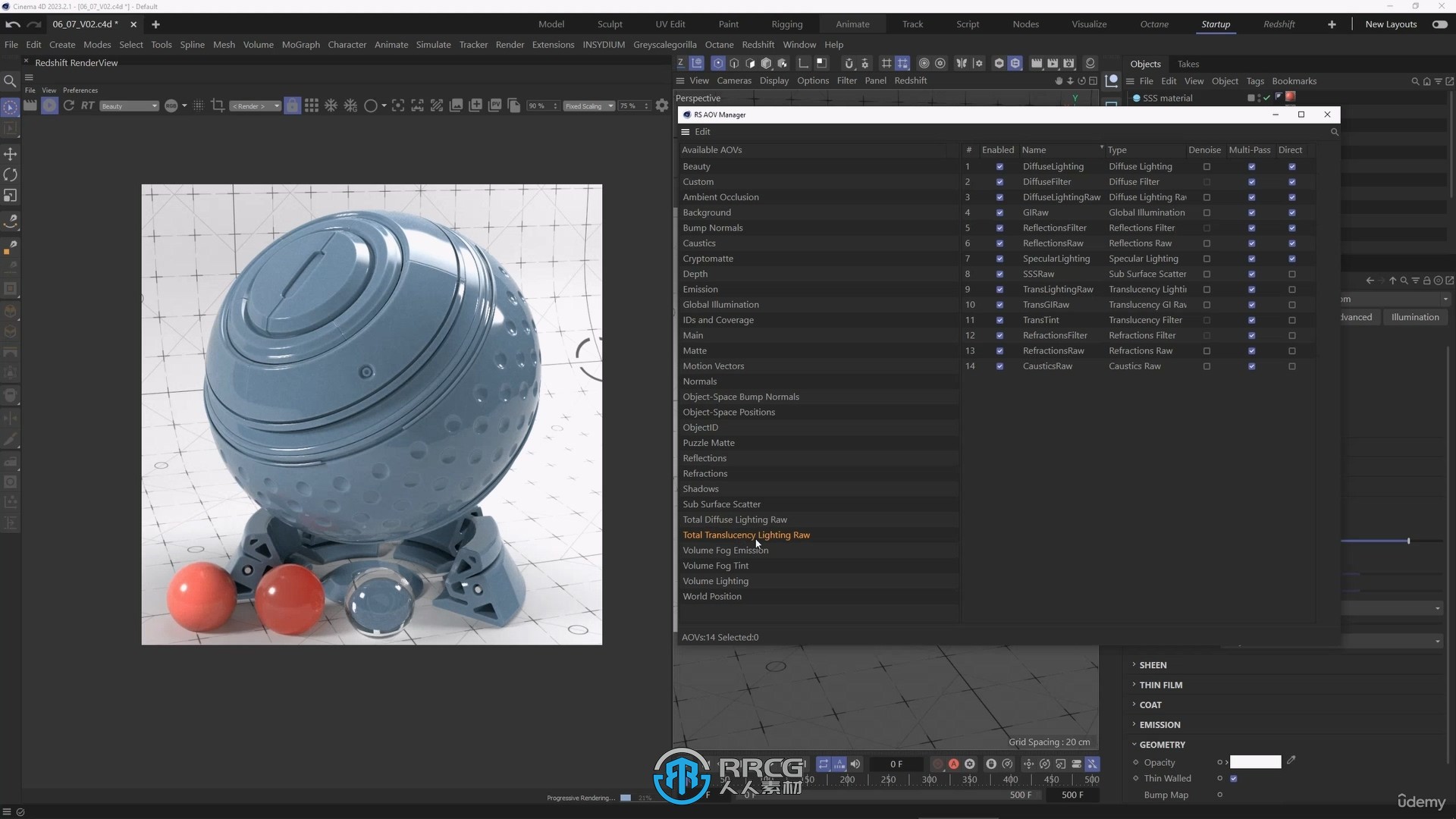 C4D中Redshift渲染技术大师班视频教程