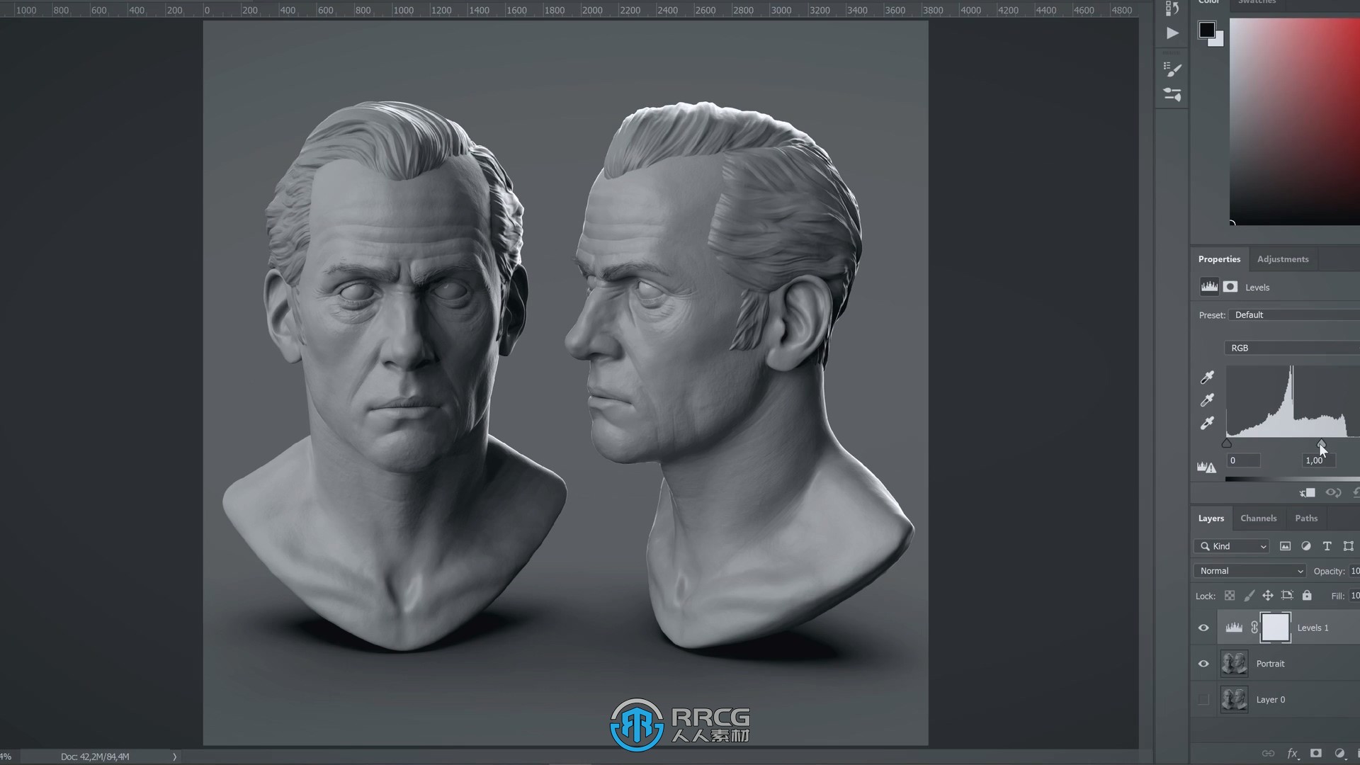 ZBrush与KeyShot逼真人物肖像制作视频教程