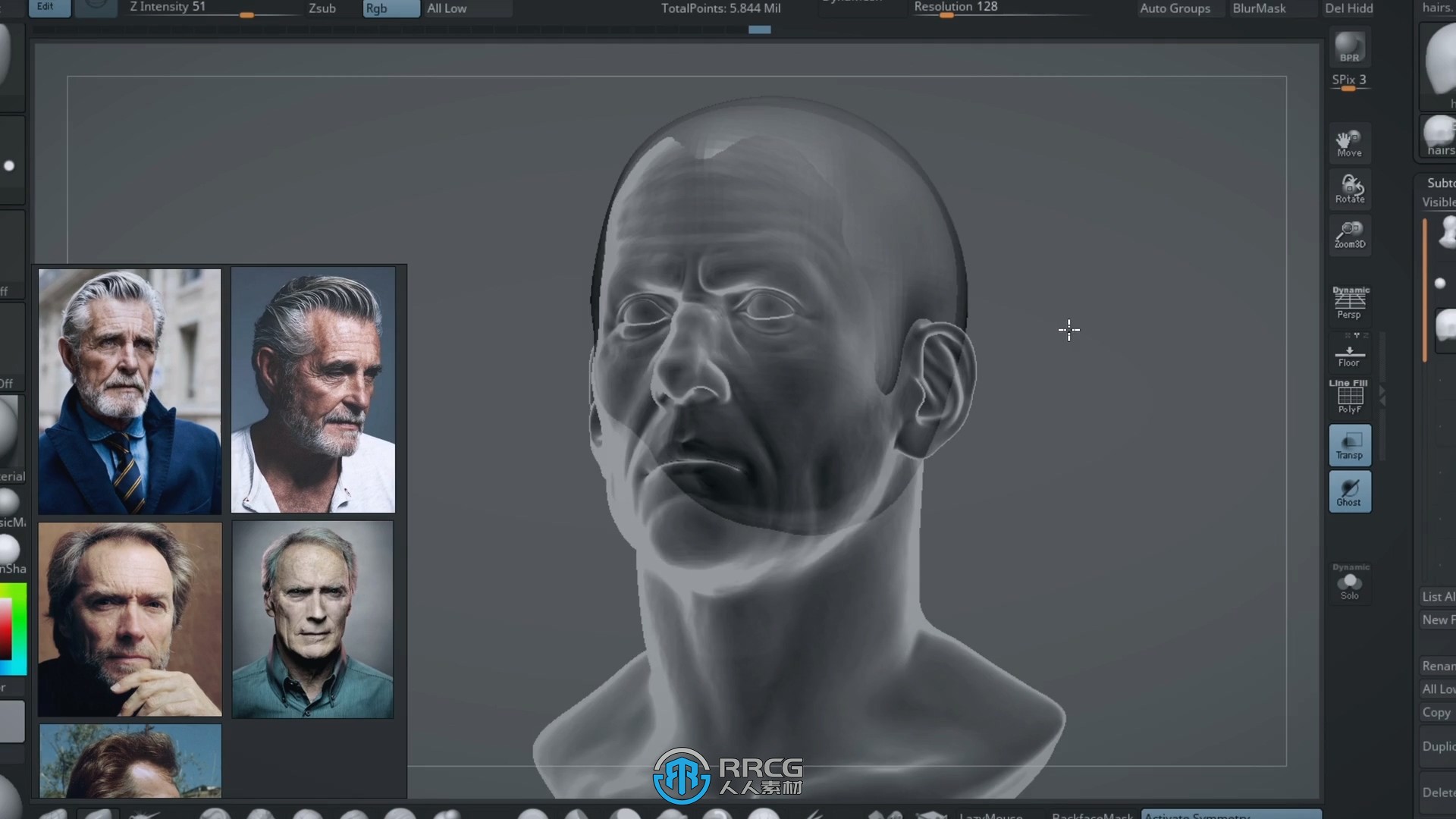 ZBrush与KeyShot逼真人物肖像制作视频教程