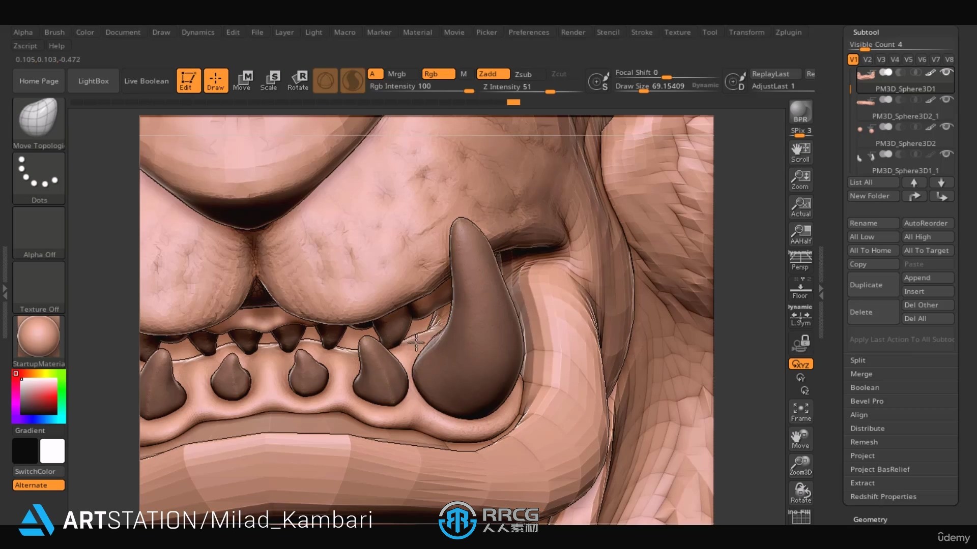 ZBrush狮身人面怪物雕刻制作流程视频教程