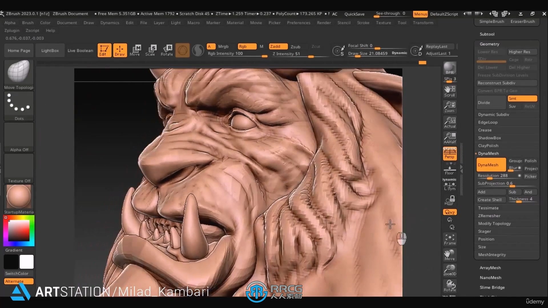 ZBrush狮身人面怪物雕刻制作流程视频教程