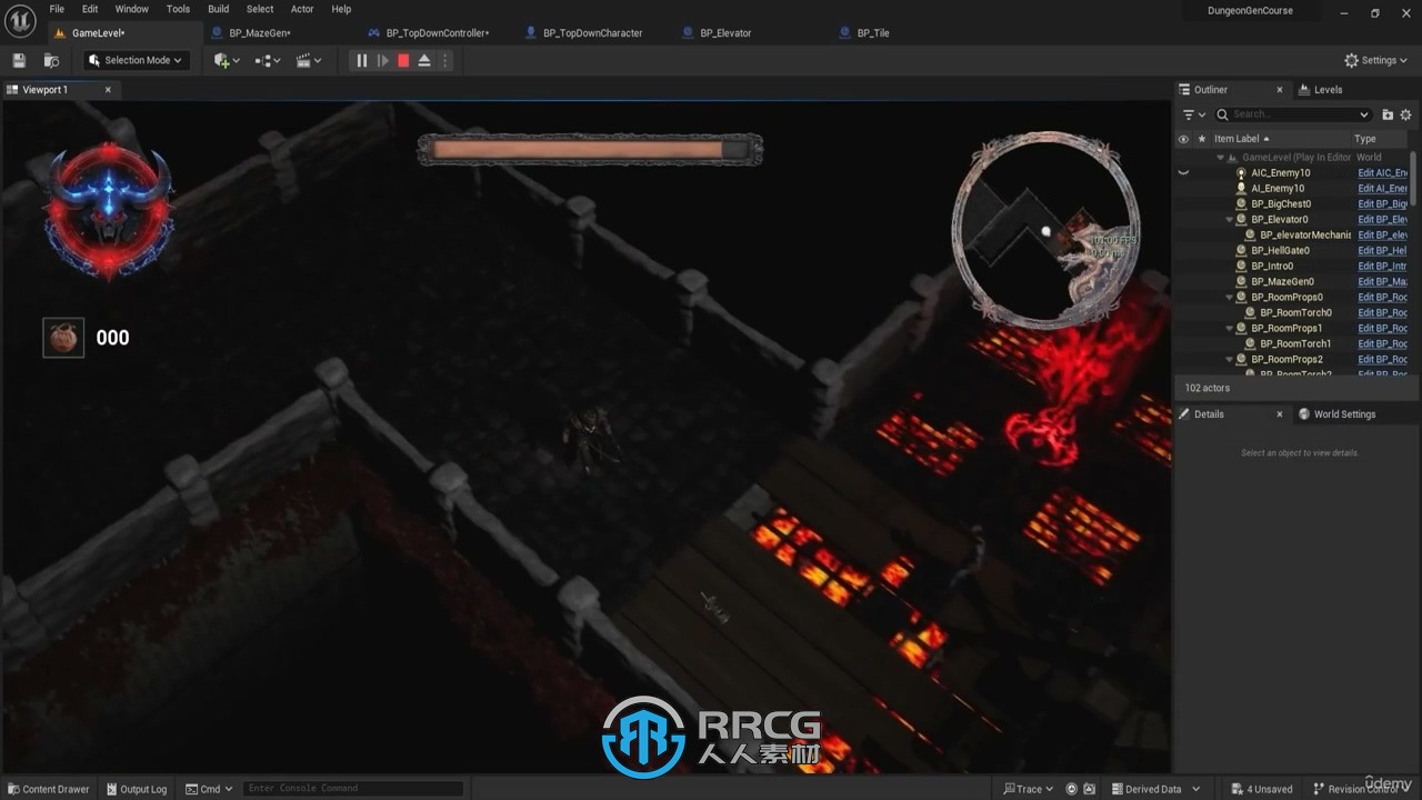 UE5暗黑地牢风格ARPG动作游戏制作视频教程