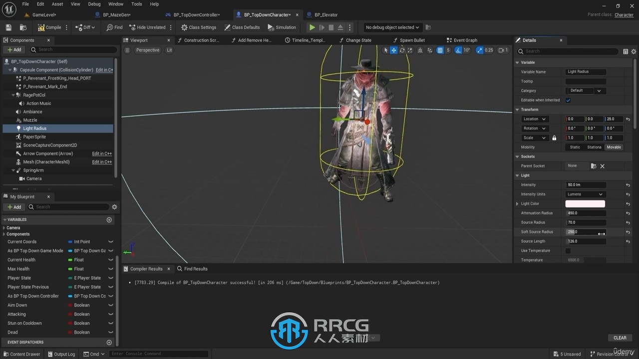 UE5暗黑地牢风格ARPG动作游戏制作视频教程