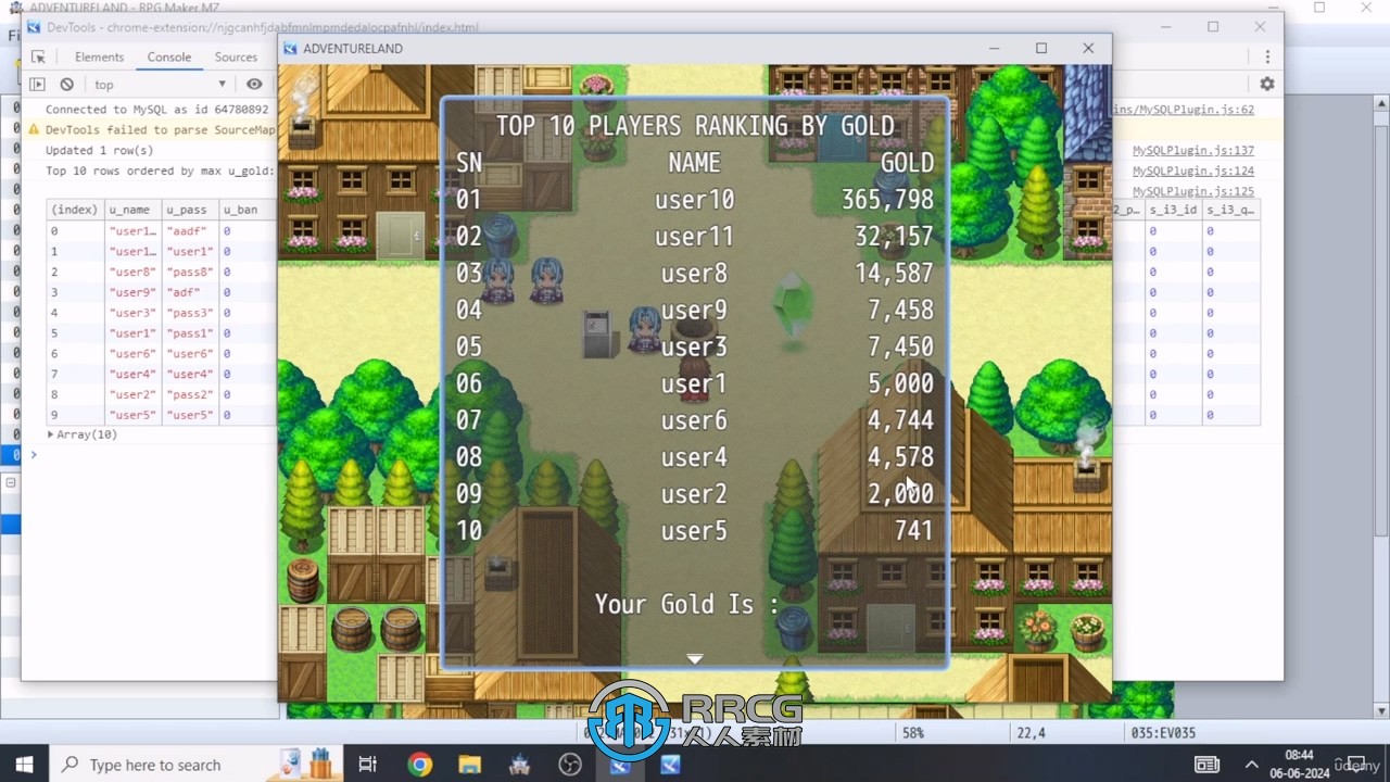 RPG Maker MZ在线游戏功能制作技术视频教程