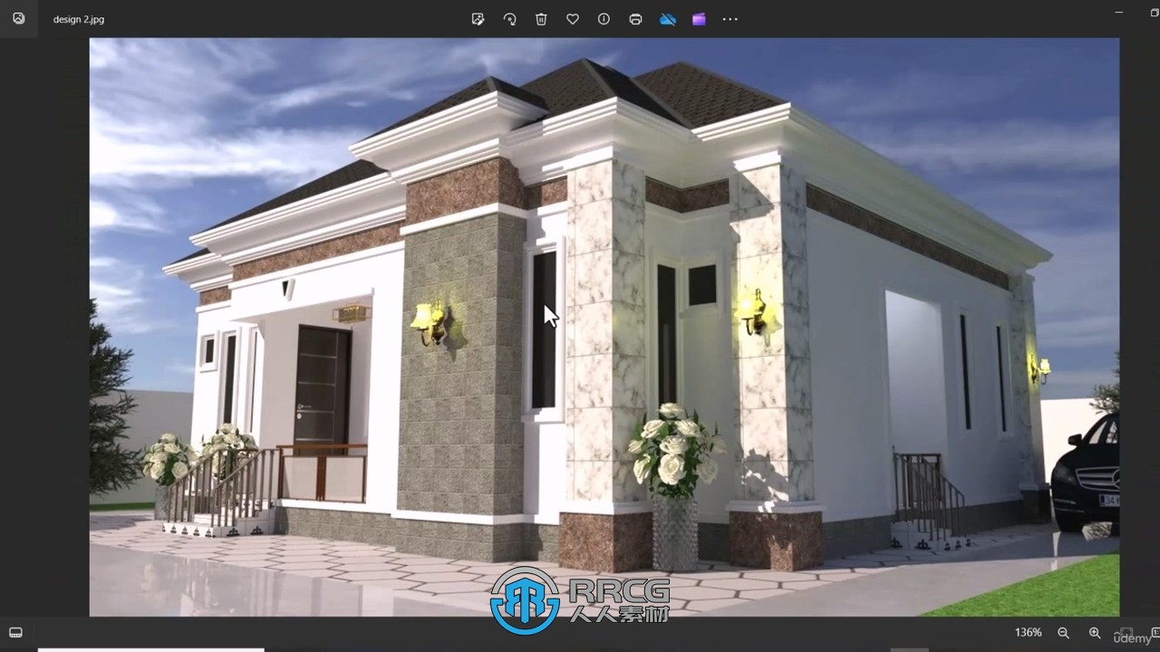 SketchUp Pro豪华别墅建筑设计完整工作流程视频教程