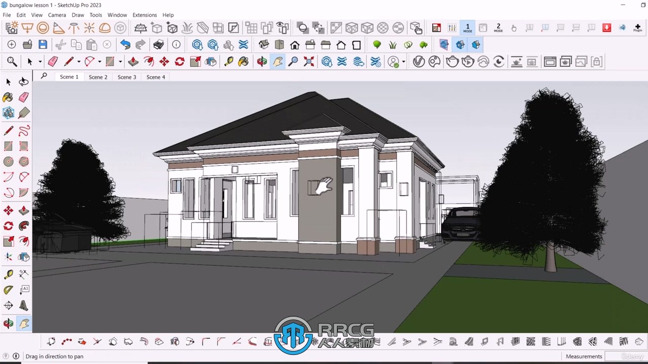 SketchUp Pro豪华别墅建筑设计完整工作流程视频教程