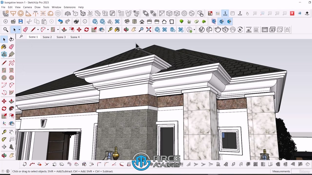 SketchUp Pro豪华别墅建筑设计完整工作流程视频教程