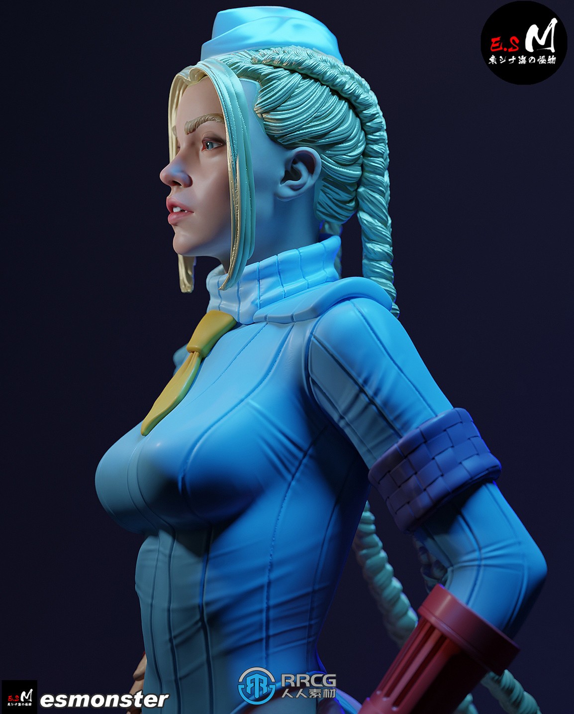 嘉米·怀特Cammy《街头霸王》游戏角色雕刻手办3D打印模型