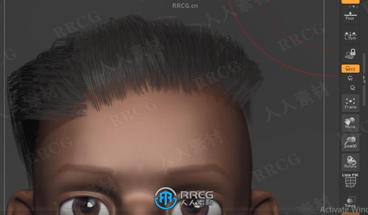 Real-time Hair实时头发制作ZBrush插件V2版