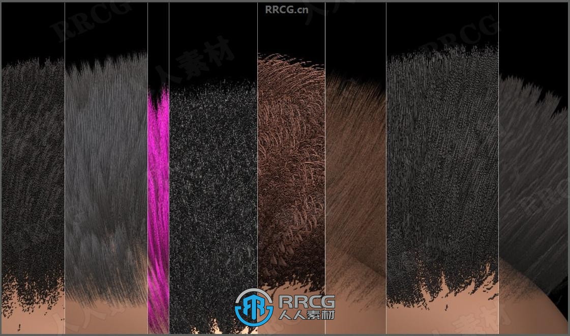 Real-time Hair实时头发制作ZBrush插件V2版