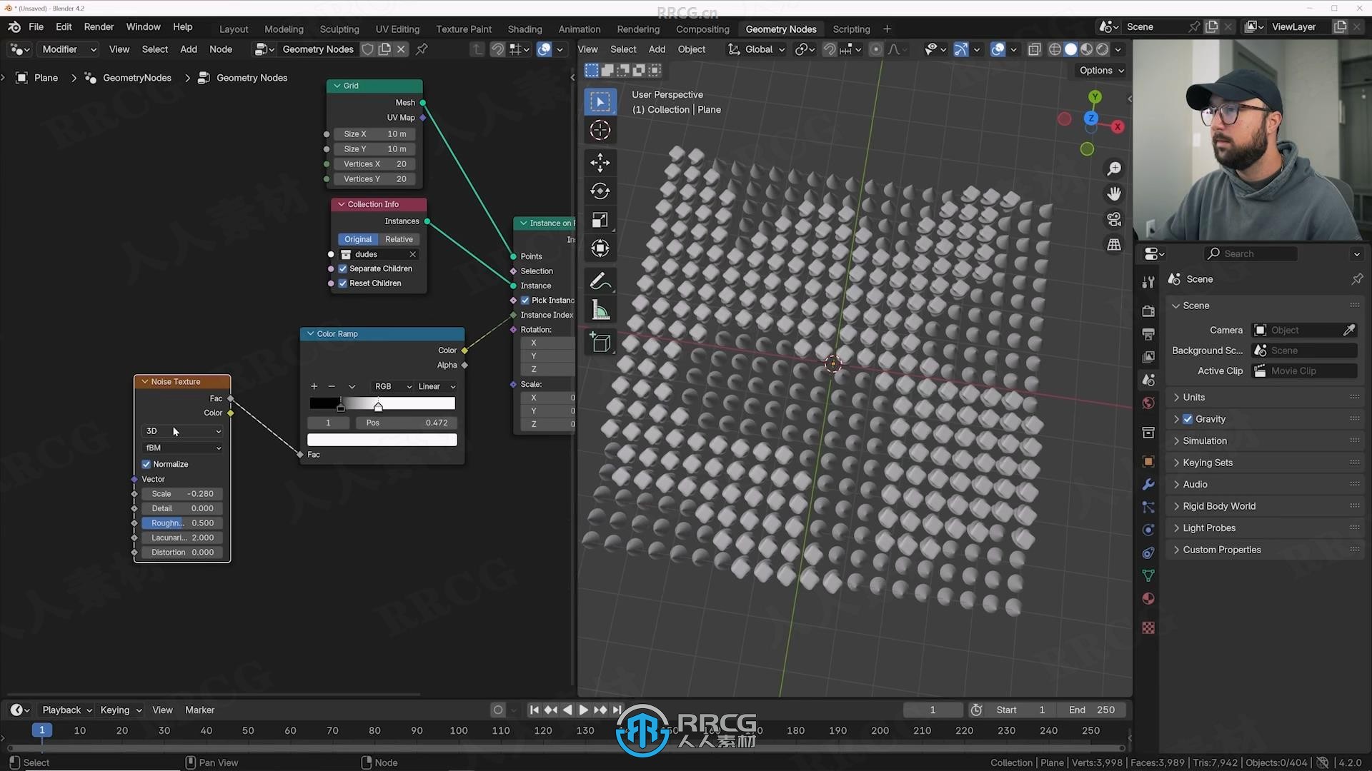 Blender中Geometry Nodes几何节点技术训练视频教程