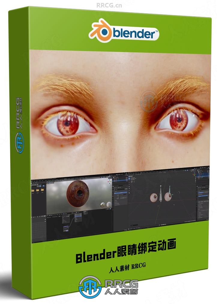 Blender逼真眼睛绑定与动画制作视频教程