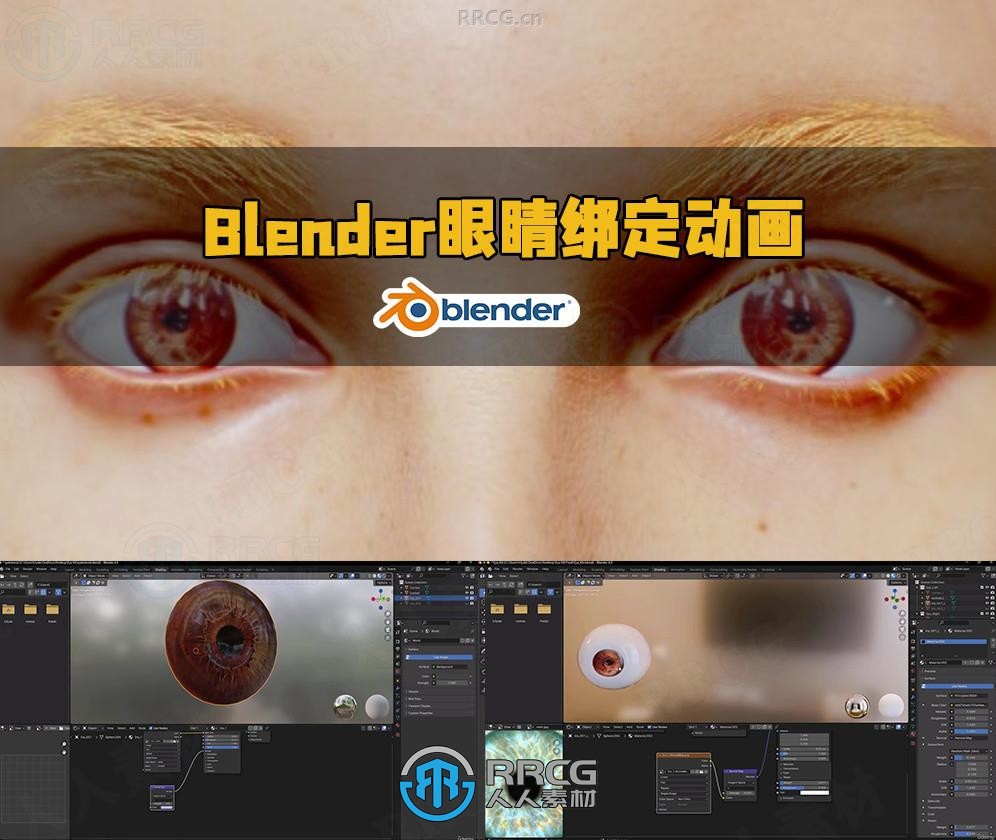 Blender逼真眼睛绑定与动画制作视频教程