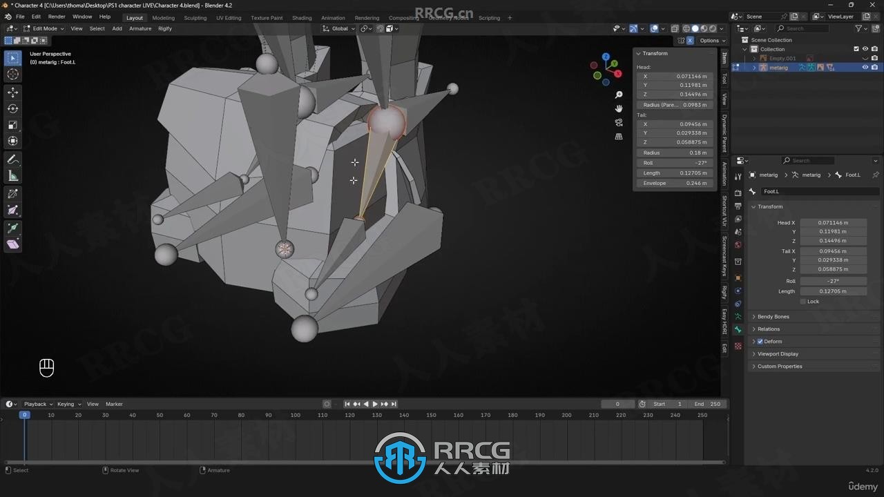 Blender复古PS1风格游戏角色制作工作流程视频教程