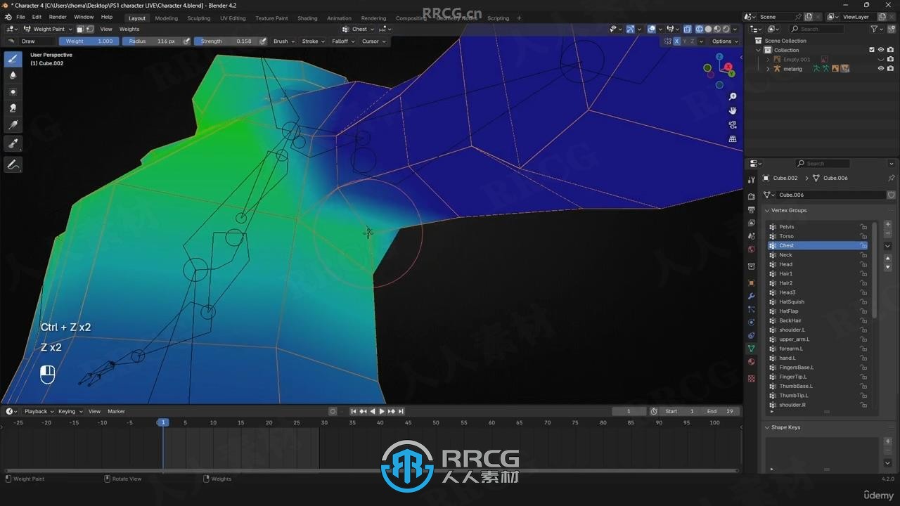 Blender复古PS1风格游戏角色制作工作流程视频教程