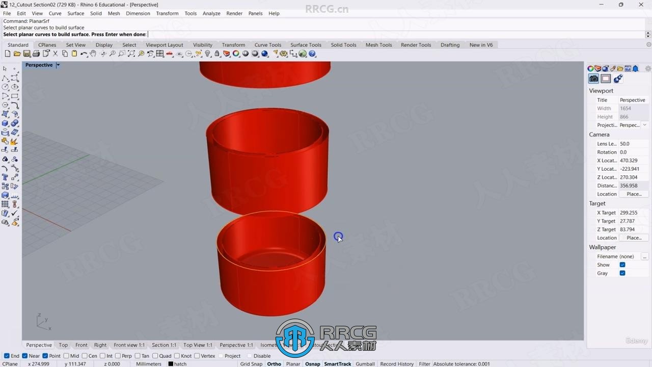 Rhino从3D模型生成2D图纸技术训练视频教程