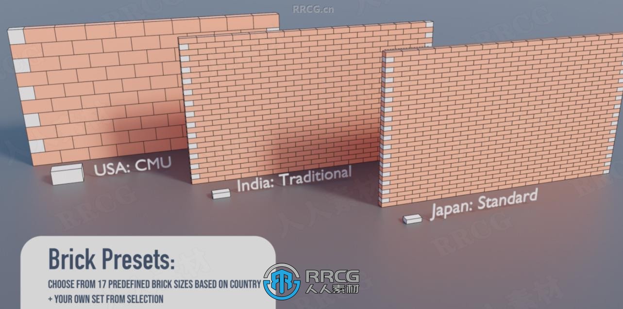 Trowel砖墙废墟建筑细节生成Blender插件V2.2版