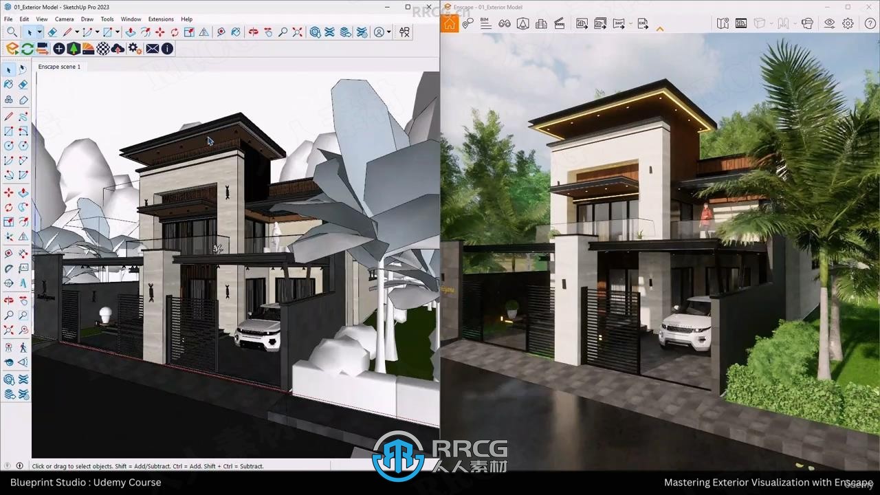 Enscape建筑景观可视化渲染技术视频教程