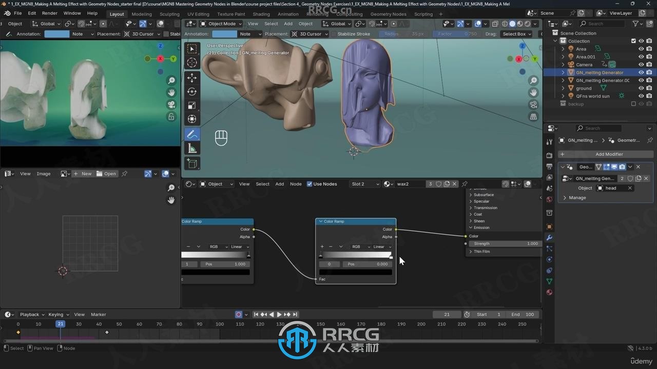 Blender几何节点动态图形MG动画技术视频教程