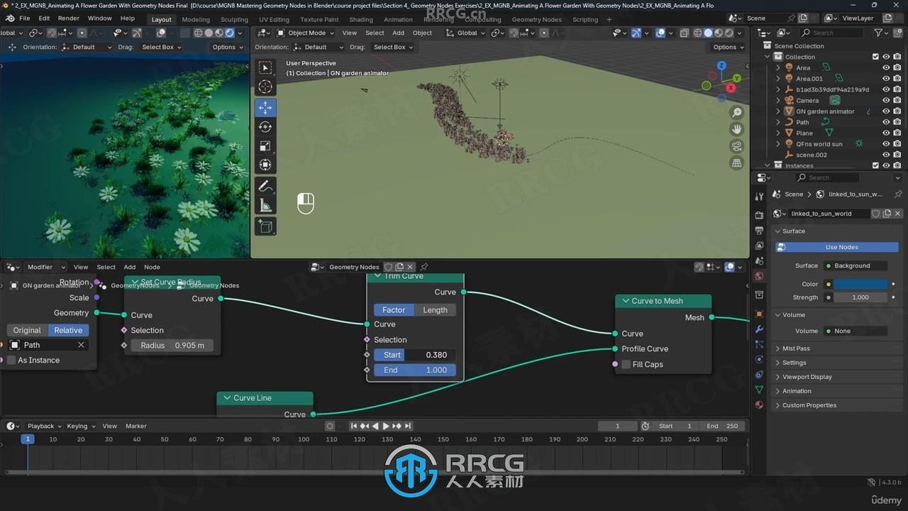 Blender几何节点动态图形MG动画技术视频教程