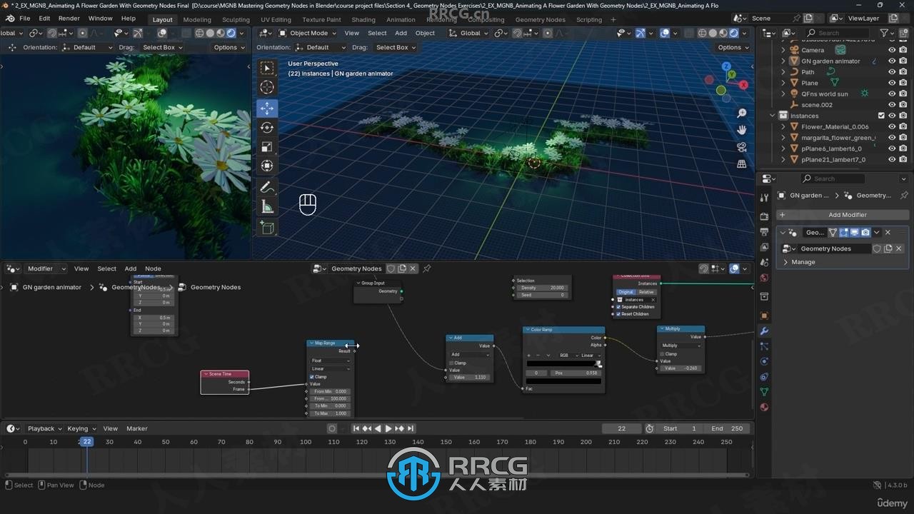 Blender几何节点动态图形MG动画技术视频教程