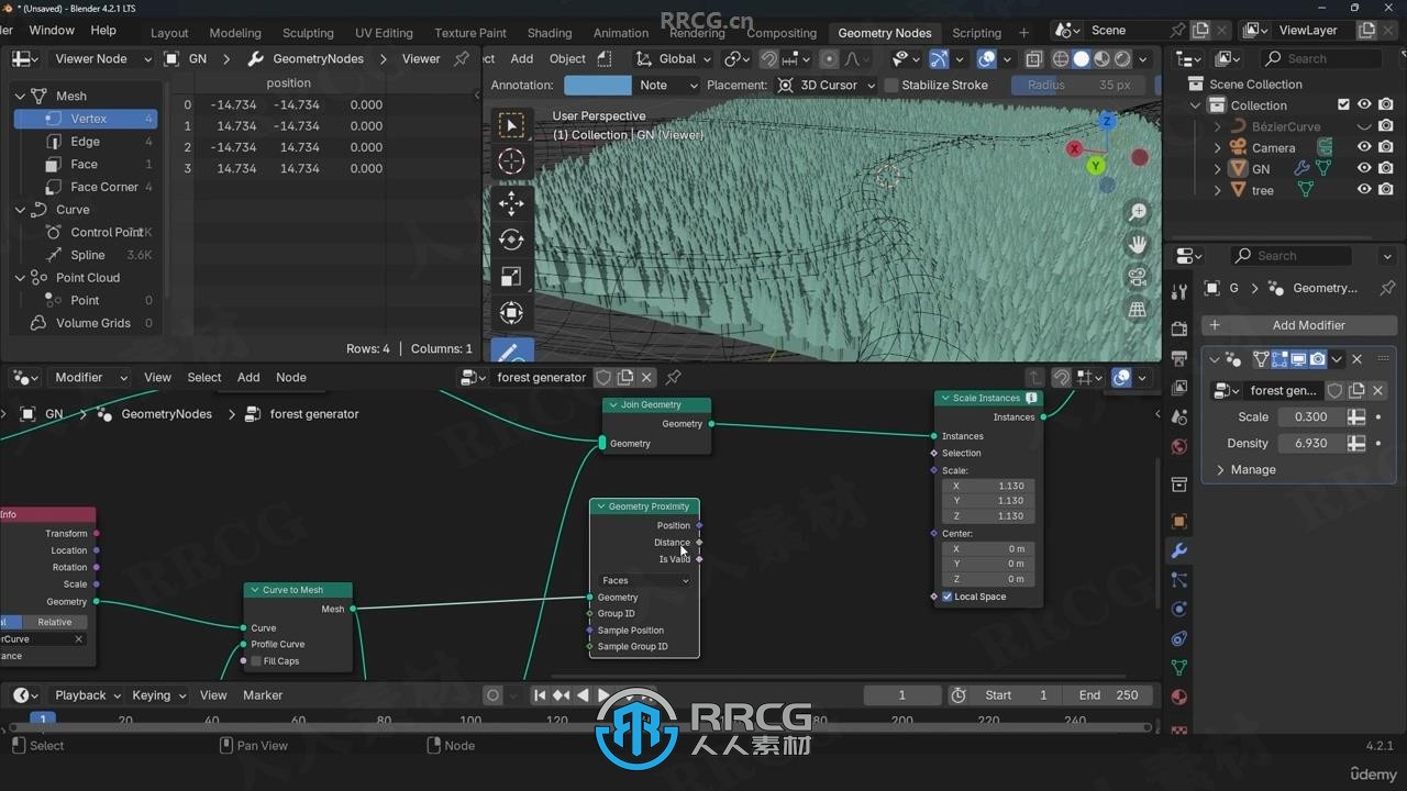 Blender几何节点动态图形MG动画技术视频教程