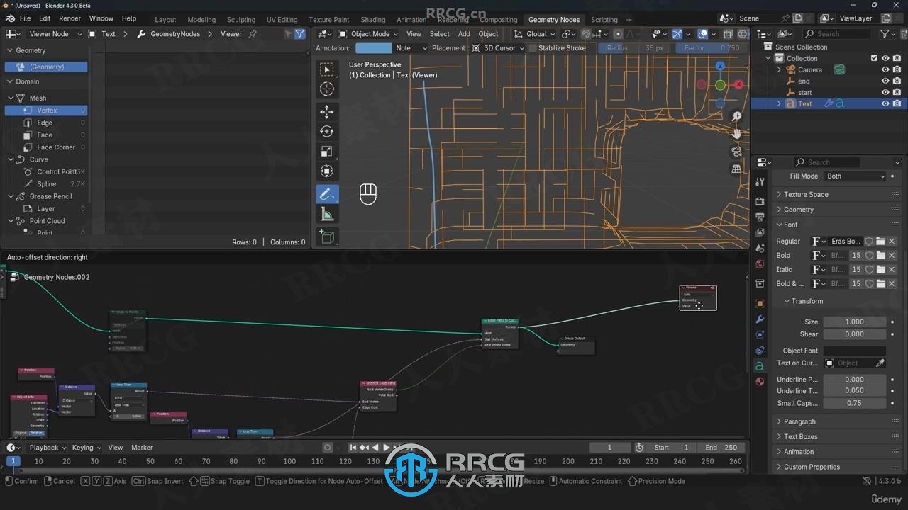 Blender几何节点动态图形MG动画技术视频教程