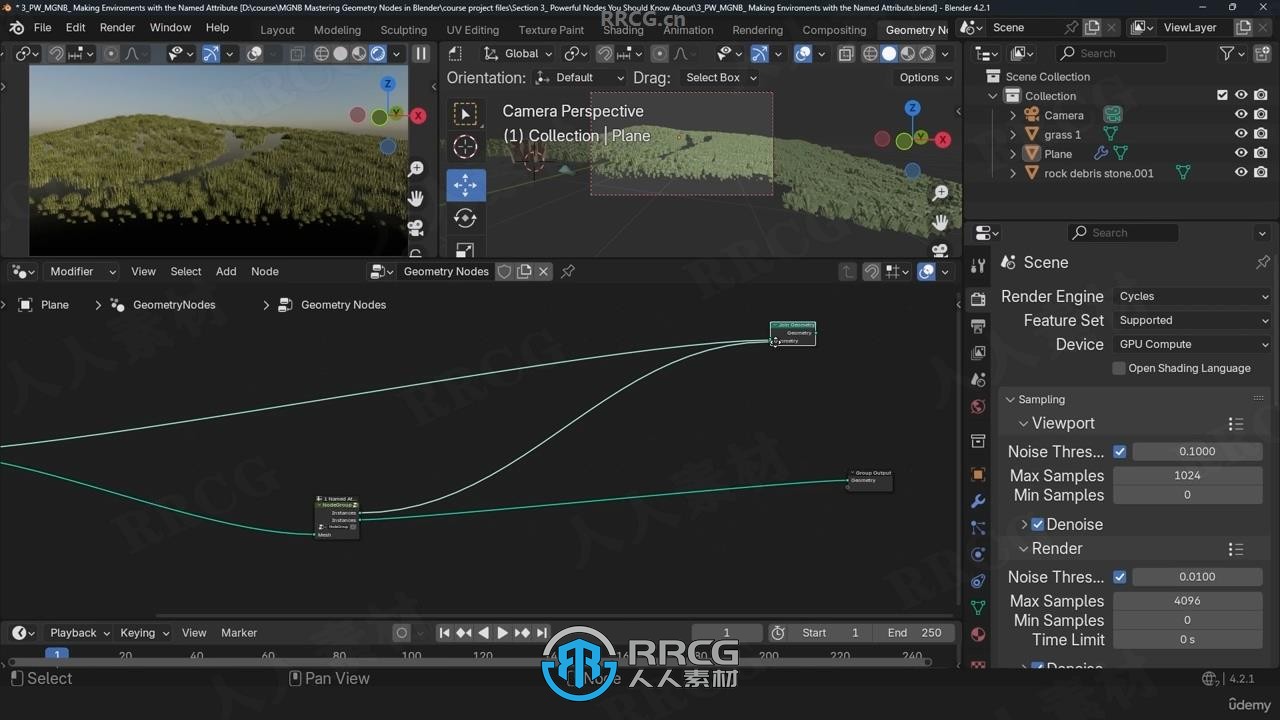 Blender几何节点动态图形MG动画技术视频教程