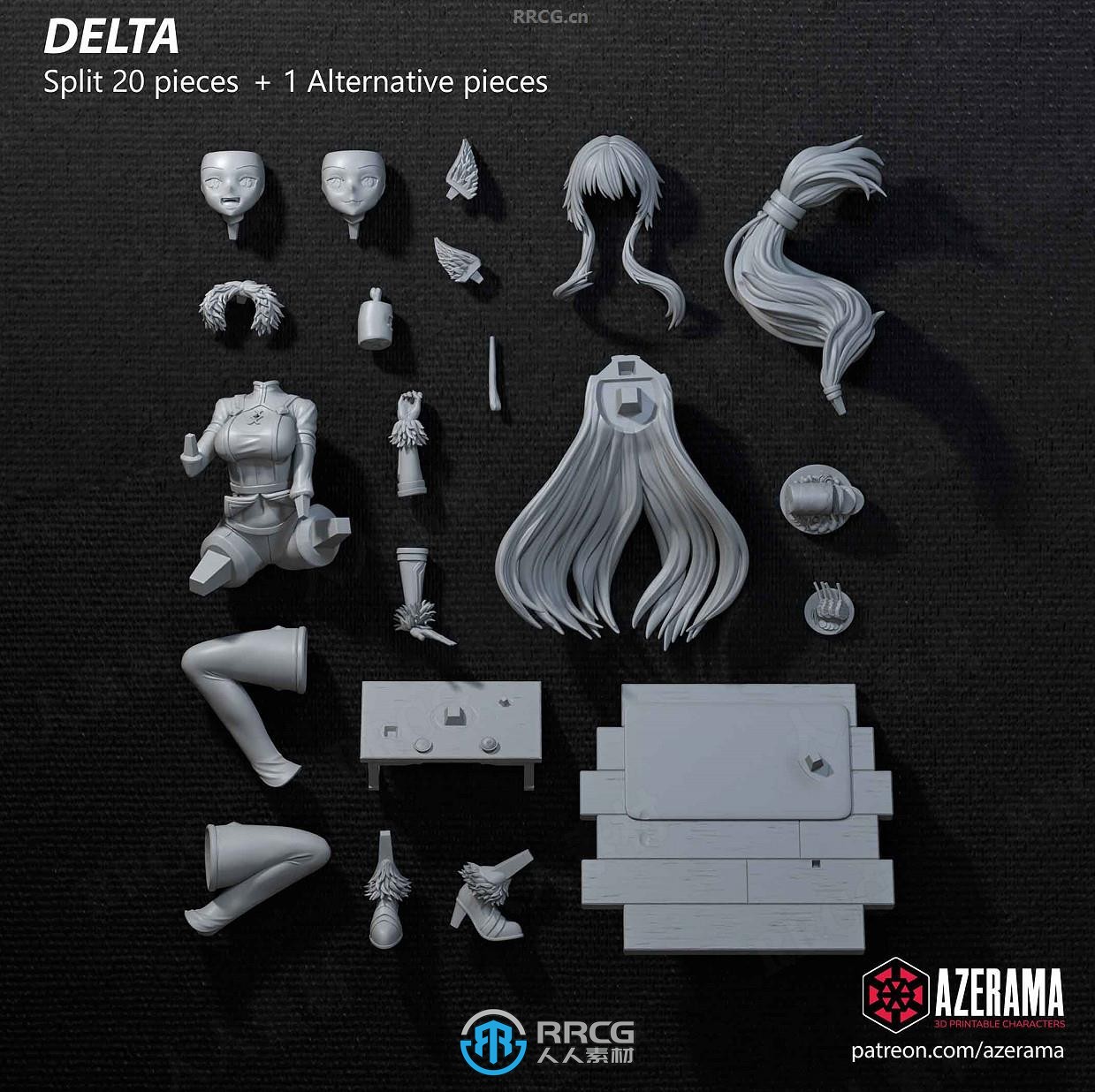 缄默德克萨斯Delta《明日方舟》游戏角色雕塑雕刻手办3D打印模型