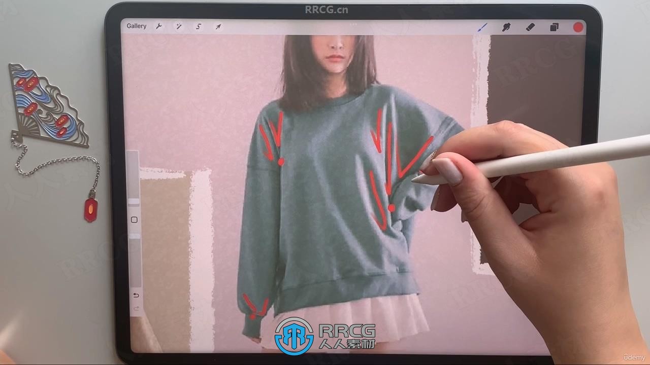 Procreate角色衣服服装绘画设计训练视频教程