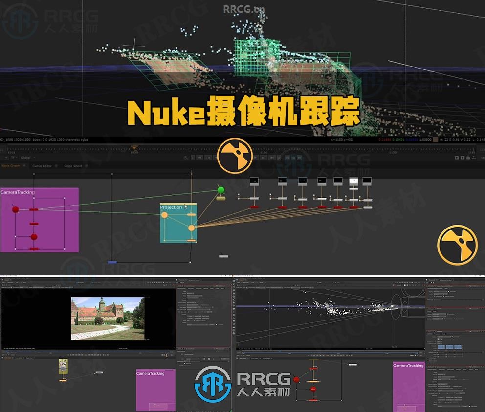 Nuke摄像机跟踪与高级投影技术视频教程