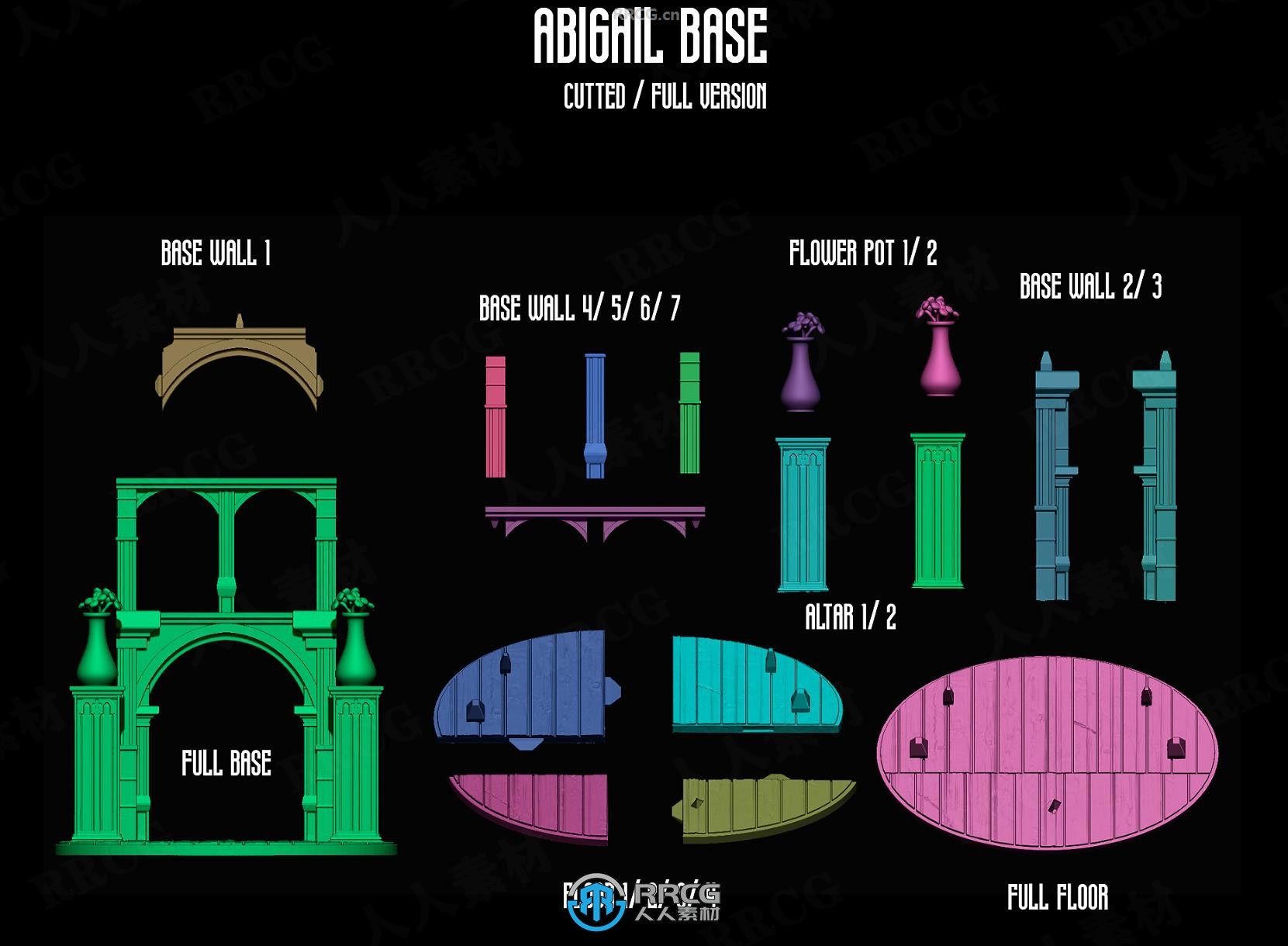 阿比盖尔·威廉姆斯Abigail《命运-冠位指定》游戏角色雕刻手办3D打印模型