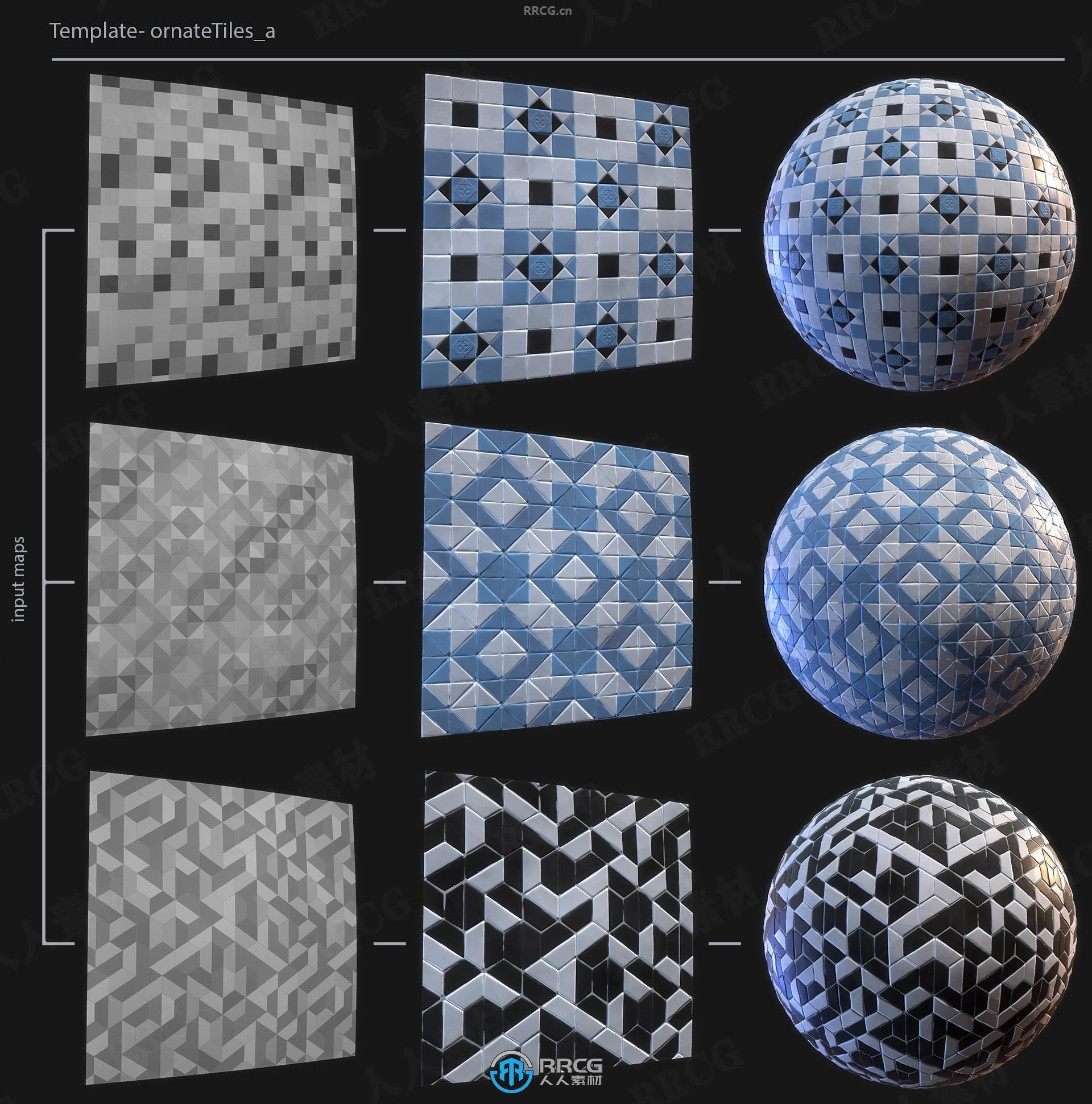 Stylized Tile Generator瓷砖石头材质制作Substance Designer插件V1.0版