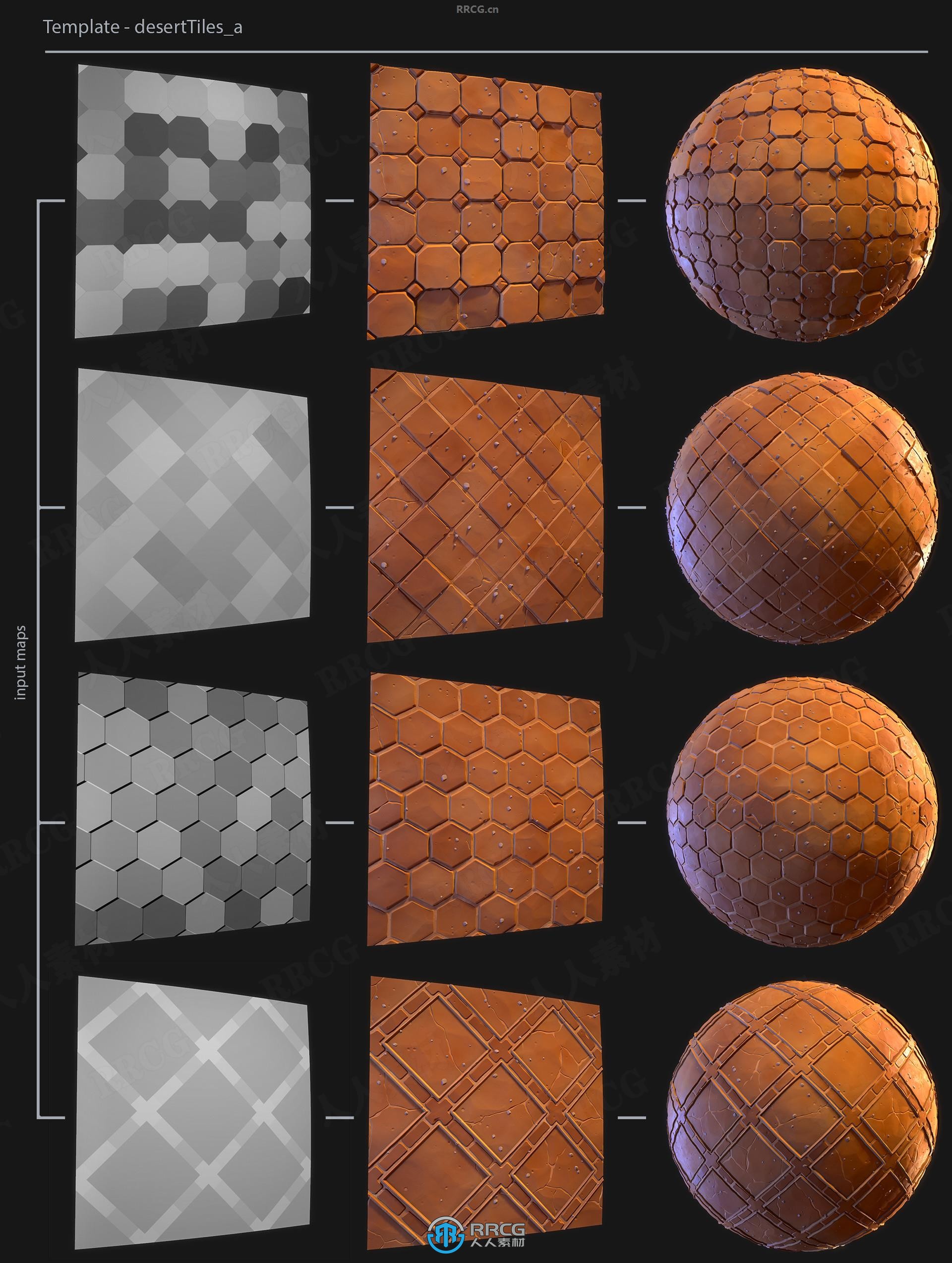 Stylized Tile Generator瓷砖石头材质制作Substance Designer插件V1.0版