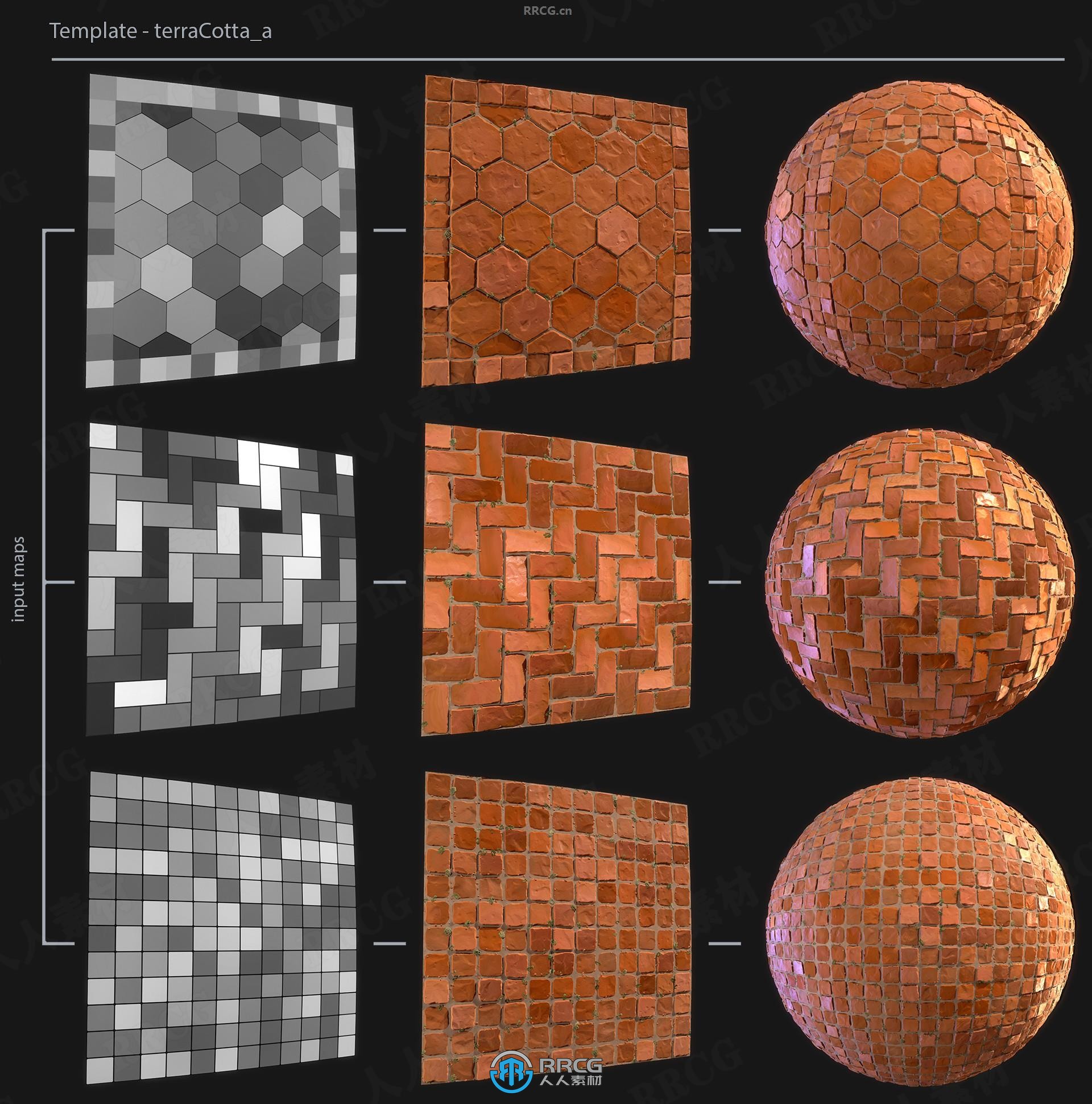 Stylized Tile Generator瓷砖石头材质制作Substance Designer插件V1.0版