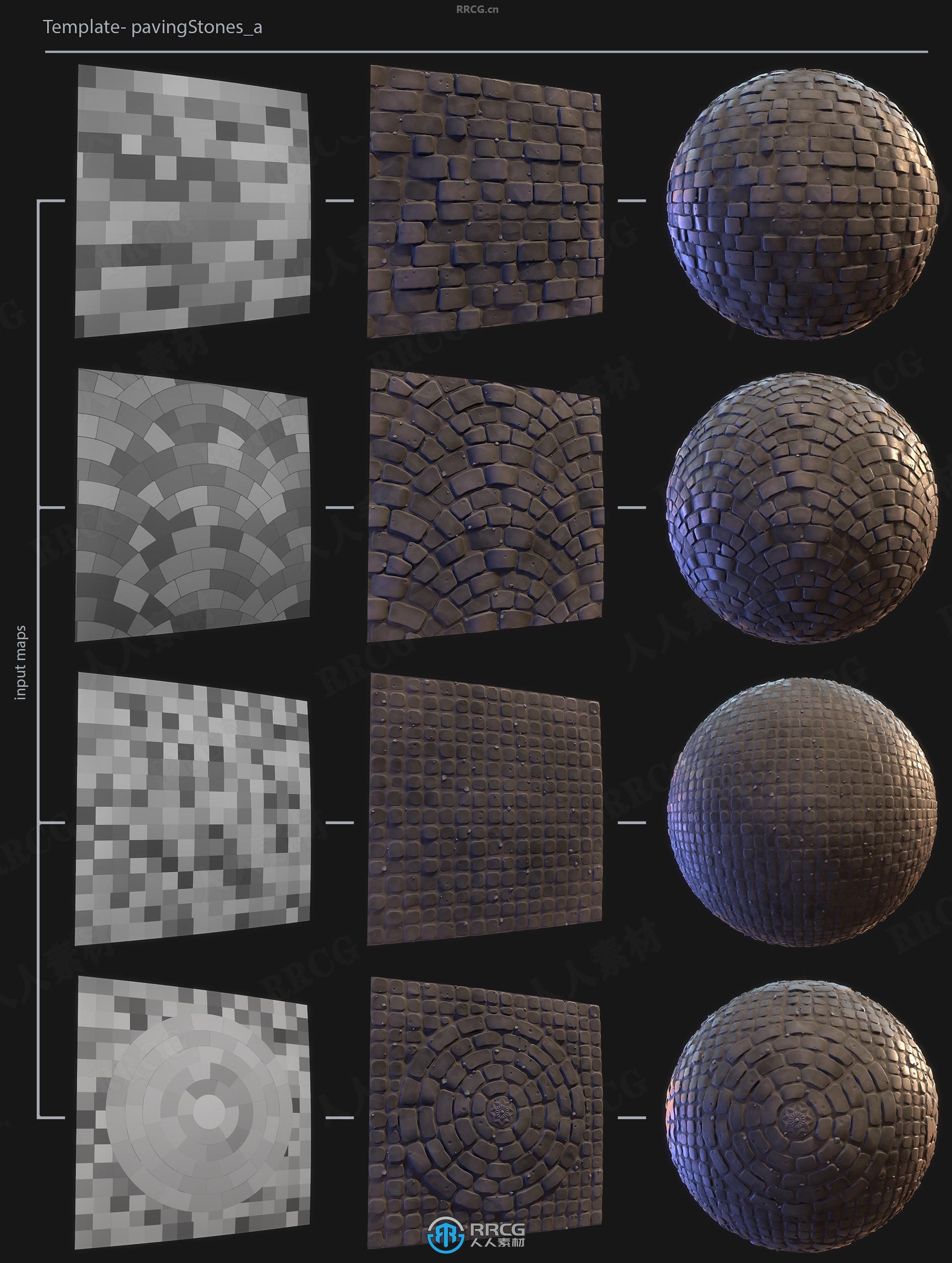 Stylized Tile Generator瓷砖石头材质制作Substance Designer插件V1.0版