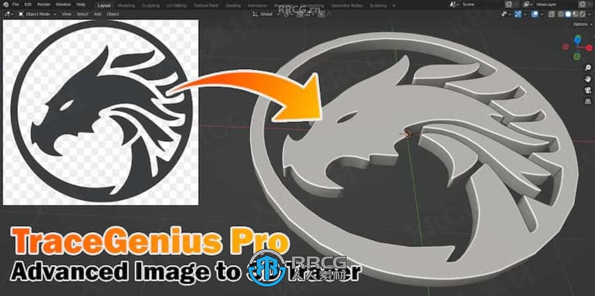 Tracegenius Pro图像转3D神器Blender 4.2插件V1.0版