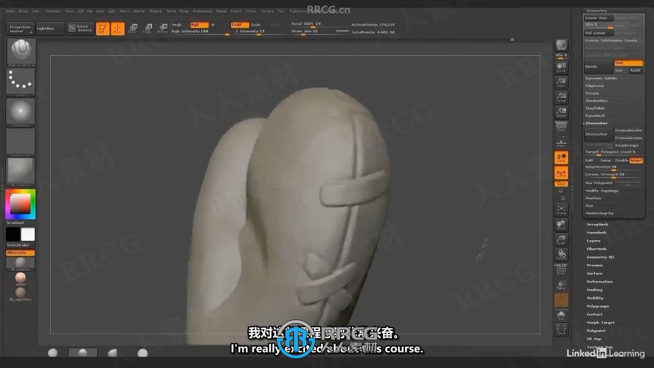 【中文字幕】Zbrush冬日雪人雕刻建模实例制作视频教程