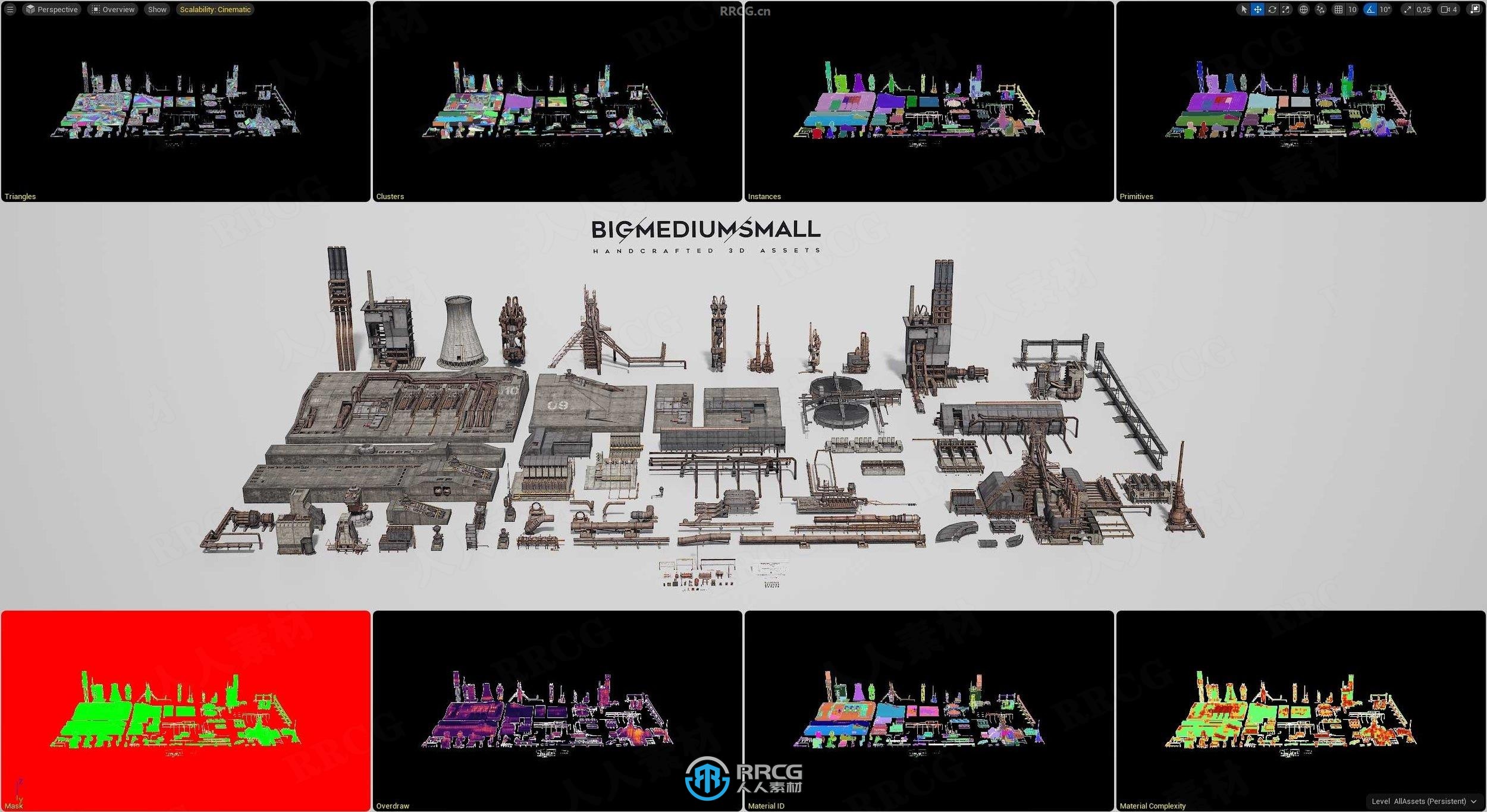 钢铁工厂石油炼厂等工业区环境场景3D模型合集 MMS出品