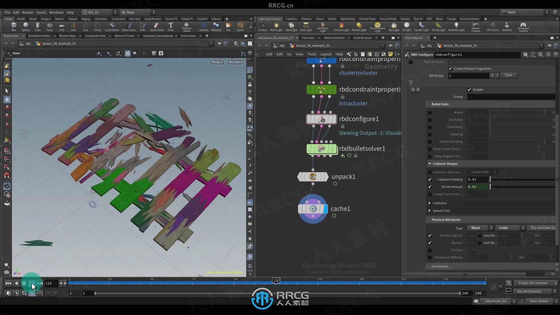 Houdini中RBD刚体模拟技术系列教程第1-4季合集