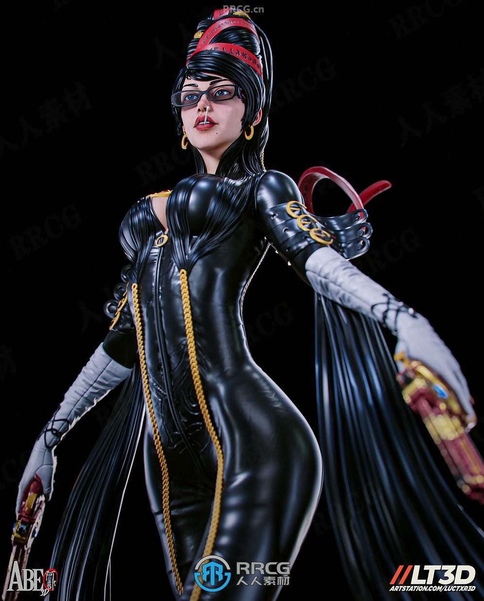 贝优妮塔Bayonetta《猎天使魔女》游戏角色雕刻手办3D打印模型