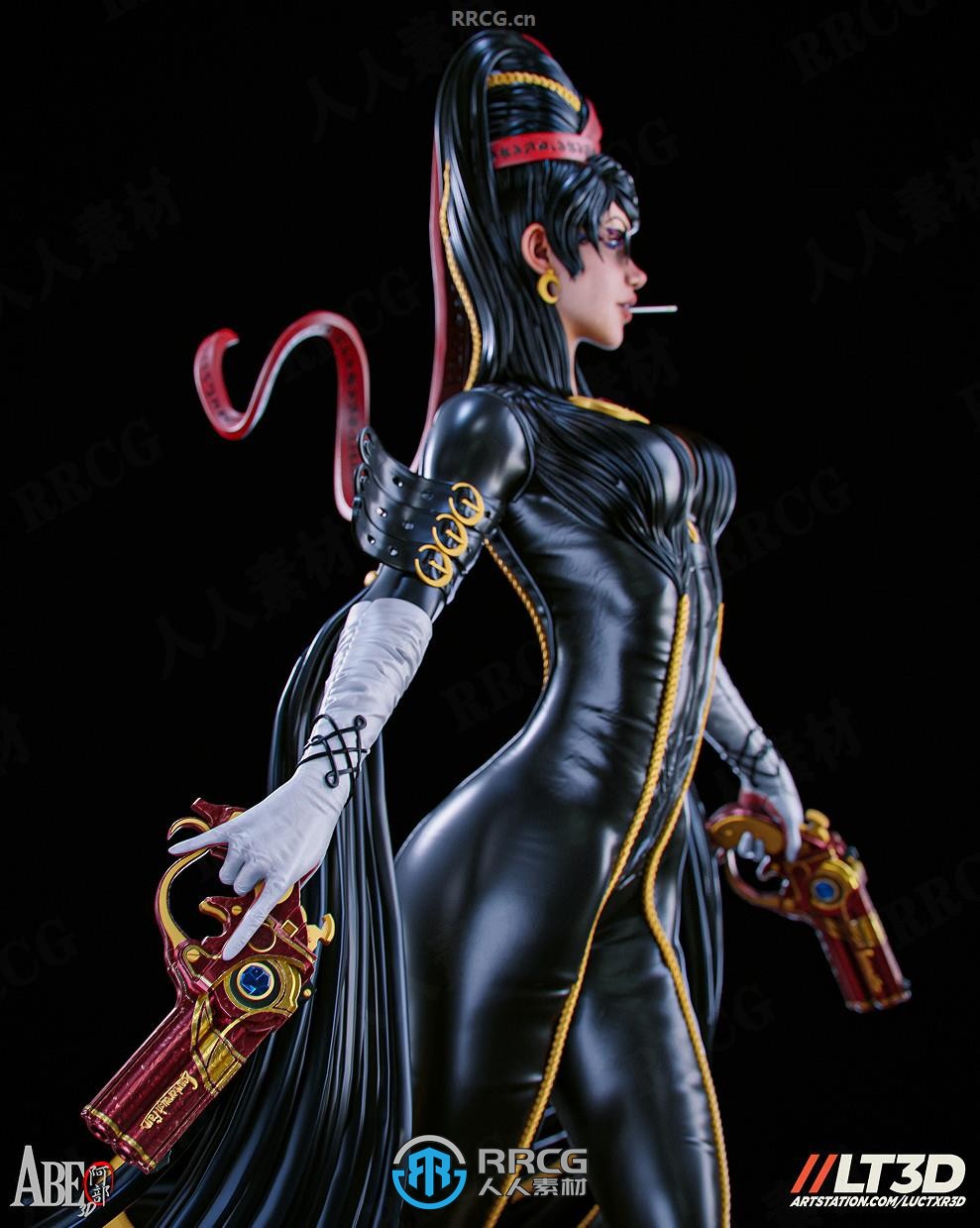 贝优妮塔Bayonetta《猎天使魔女》游戏角色雕刻手办3D打印模型