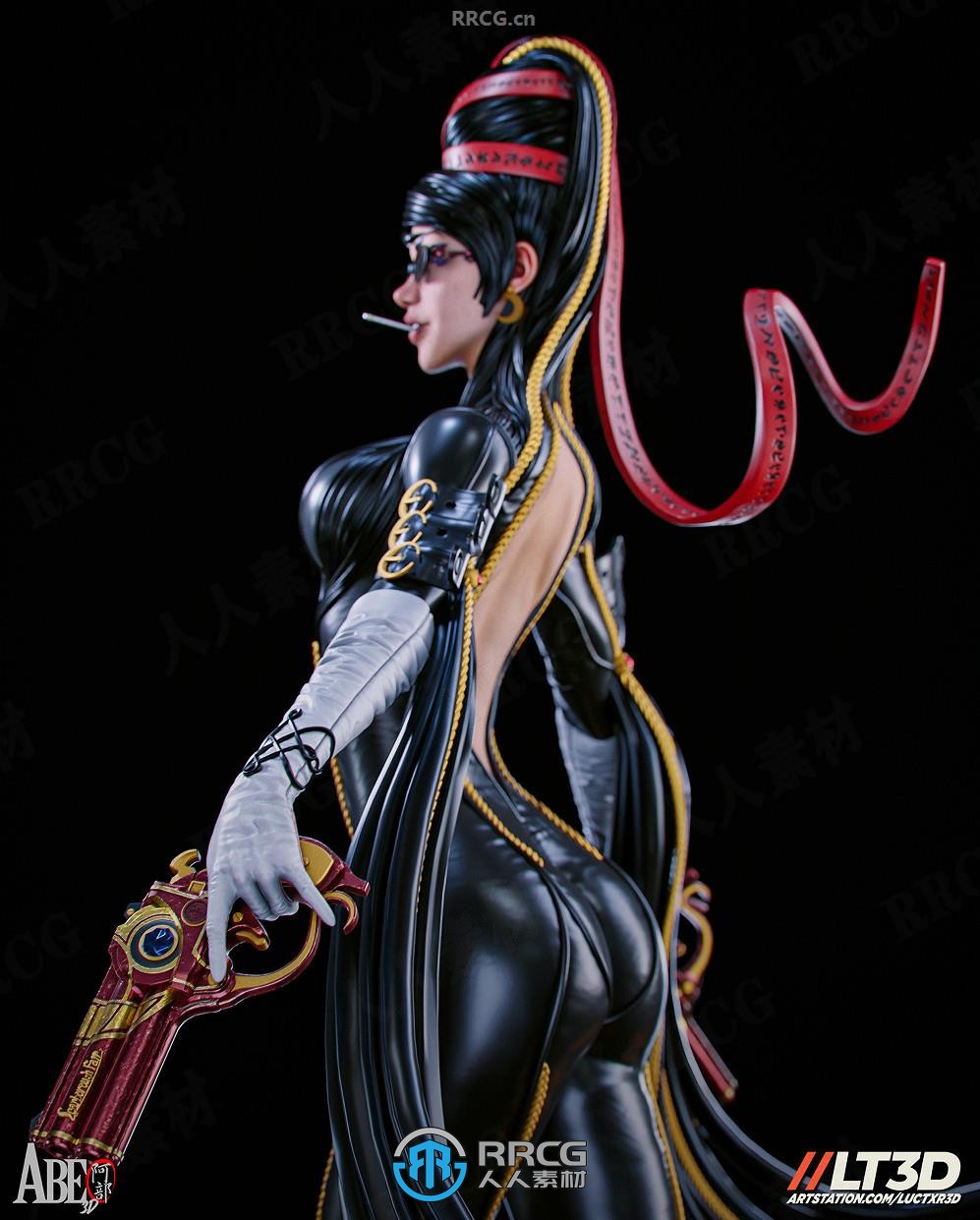 贝优妮塔Bayonetta《猎天使魔女》游戏角色雕刻手办3D打印模型