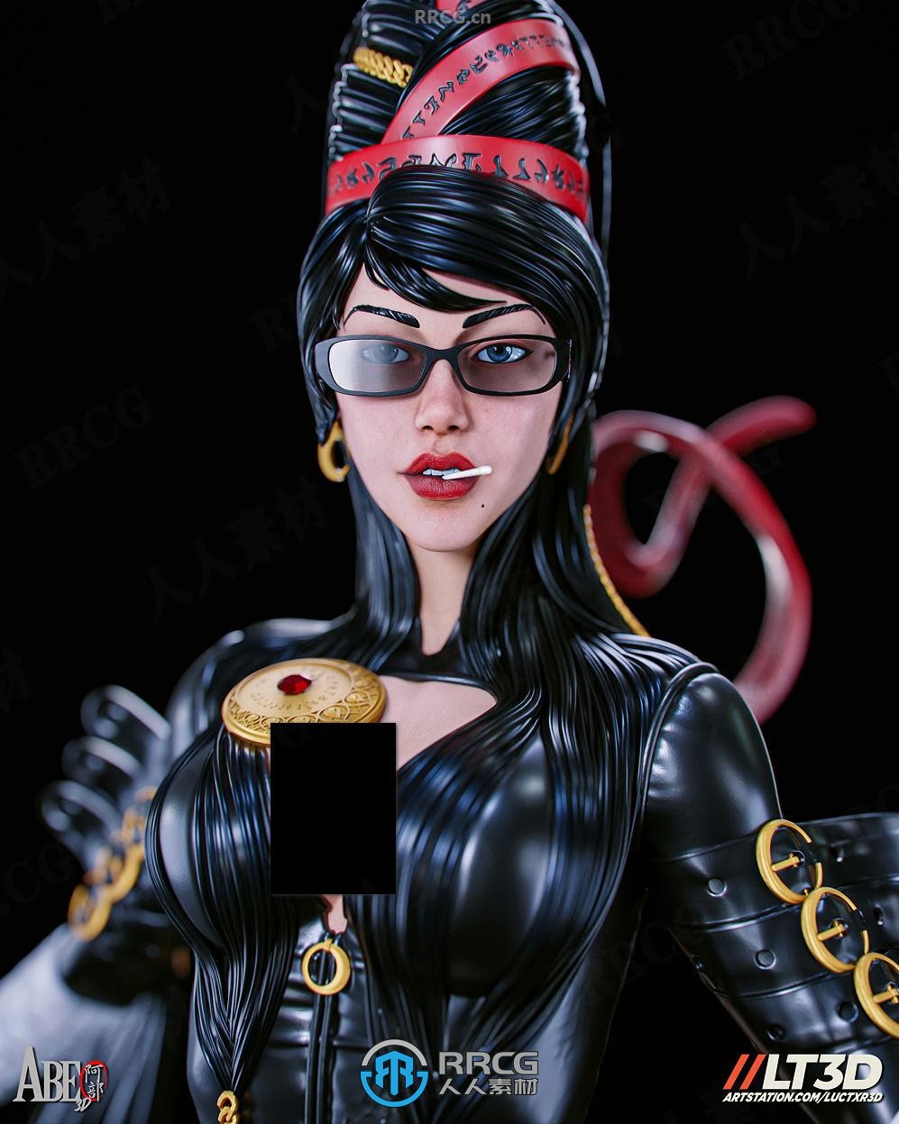 贝优妮塔Bayonetta《猎天使魔女》游戏角色雕刻手办3D打印模型